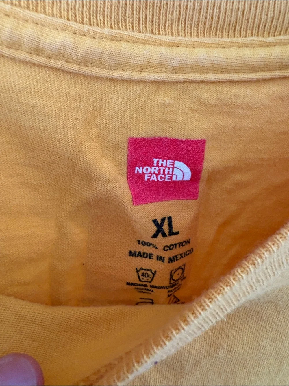 The North Face Men's Yellow 'Never Stop Exploring' Logo Tee